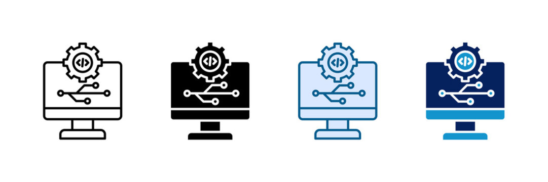 Version Control Icon Set Multiple Style Collection