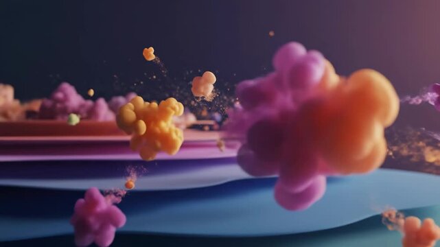 Colorful 3D Molecular Structures.