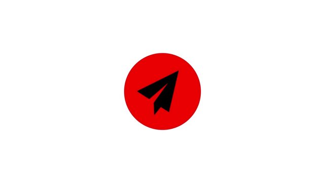 send message faster icon with paper plane animation email mail messenger communication concept 4k