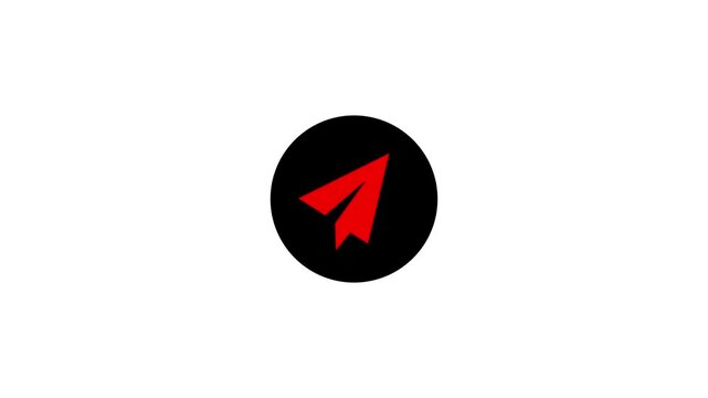 send message faster icon with paper plane animation email mail messenger communication concept 4k