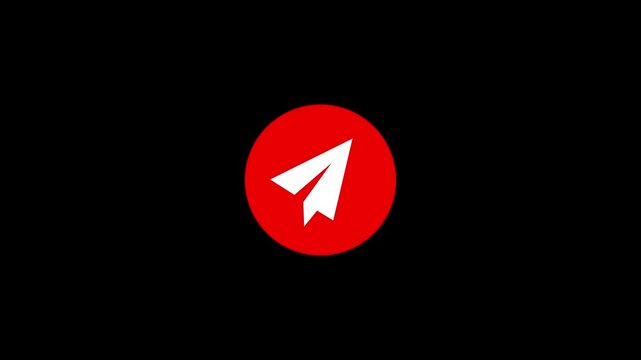 send message faster icon with paper plane animation email mail messenger communication concept 4k