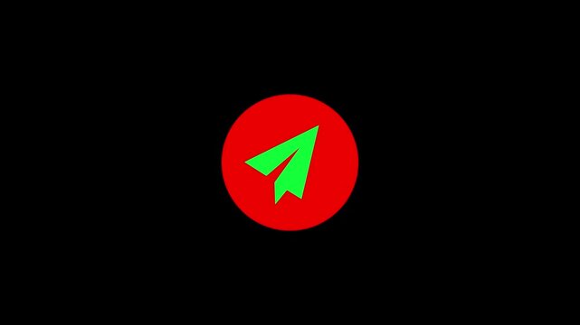 send message faster icon with paper plane animation email mail messenger communication concept 4k