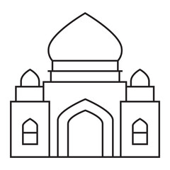 Mosque icon symbol. Vector isolated illustration