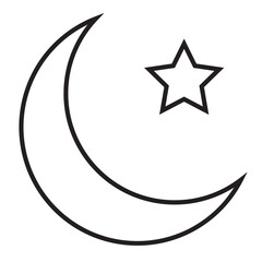 star and moon crescent icon