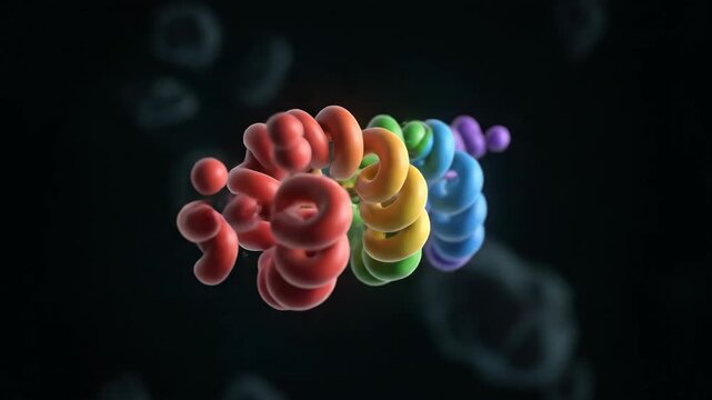 Animated 3D Protein Folding: From Amino Acid Chain to Complex Structure
