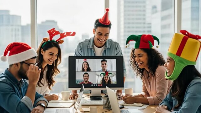 Hosting a Festive Virtual Meeting with Holiday Accessories