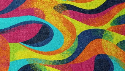 Fototapeta premium Vibrant Abstract Waves of Color