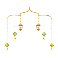 Gold islamic lantern 