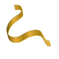 Gold ribbon confetti 