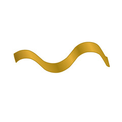 Gold ribbon ornament 