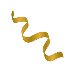 3d golden ribbon