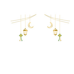 Gold ramadan lantern 