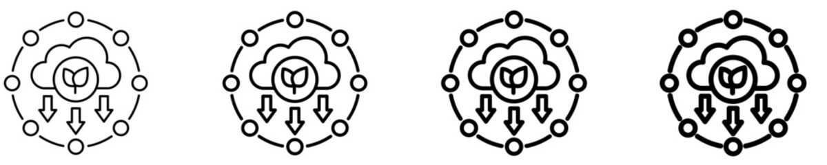 Low Emissions Icon Set Different Style Collection