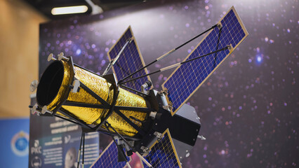 Space telescope orbiting Earth, exploring the universe and searching for exoplanets