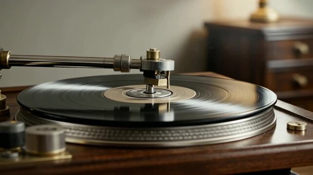 Relax & Rewind: Vintage Turntable Spinning Vinyl | Aesthetic Analog Sounds