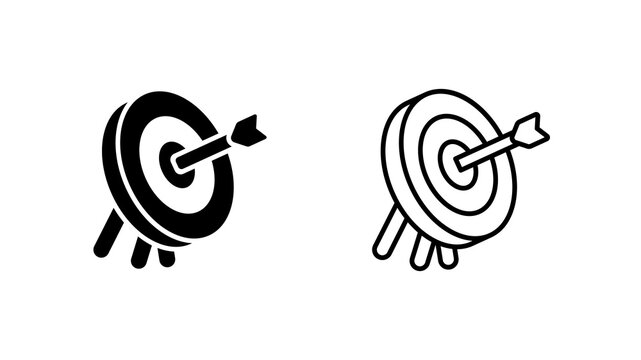 Circular Target arrow sport Frame Icon Outline Glyph Style Focus Area