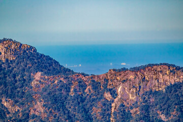 Fototapeta premium Mountains of the Sierra Madre Occidental in Durango with the sea of ​​Mazatlan, Sinaloa in the background 