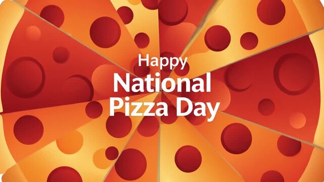 National Pizza Day Graphic Design Celebration Banner Background
