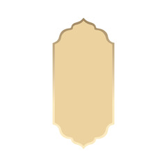 Traditional Islamic Arch Frame Decorative Vector