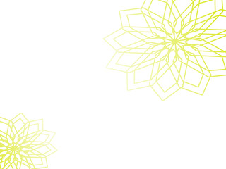 background texture of mandala pattern with lime yellow colour. ramadhan and ied al fitr themes