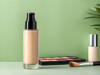 Makeup foundation bottle mockup, editable label
