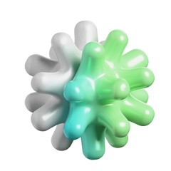 Obraz premium Abstract 3D Split Disc with Pastel Gradient Finish