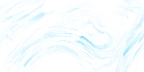 Blue Artistic Brush Stroke On White