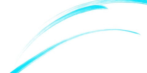 Blue Hand Painted Curved Brush Line