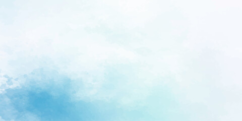 Obraz premium Abstract blue watercolor background featuring a bright summer sky with fluffy white clouds and beautiful sunlight in a clear nature atmosphere