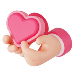 Giving love 3D illustration