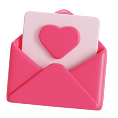 Love letter 3D illustration