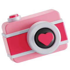 love moment camera 3D illustration