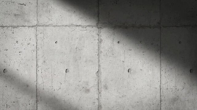 Sunlight Casting Shadows on Concrete Floor.