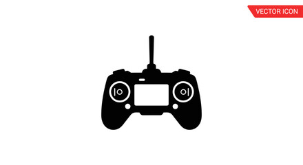 Black silhouette of a game controller. © AHMAD