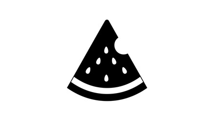 Fototapeta premium Black silhouette of a watermelon slice.
