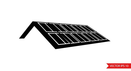 Solar panel on roof top installation.