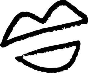 Hand-drawn doodle lips pattern with crayon texture. Seamless design featuring colorful mouth icons, kisses, and smile elements for cosmetic branding.