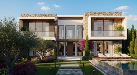 Real Estate Architecture: Exterior Building for Property Sales, Agent Listings, and Architectural Visualization, Home, House