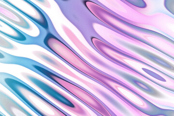Abstract liquid chrome ripples with iridescent violet and blue reflections creating futuristic fluid surface