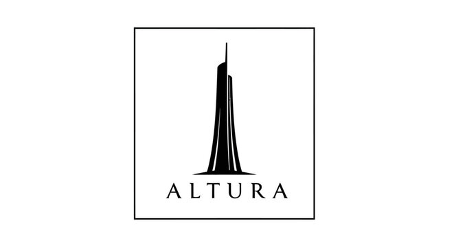 Altura building logo with lettering.