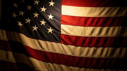 American flag detail stars and stripes visible