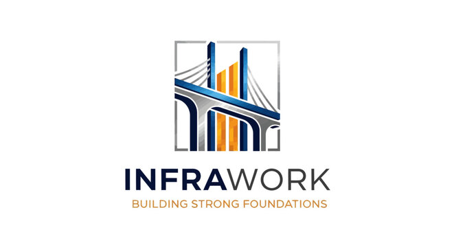 Infra Work company logo design.