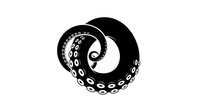 Tentacle with suckers curled up tight.