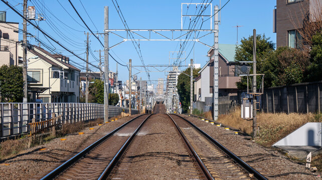 都会の鉄道線路