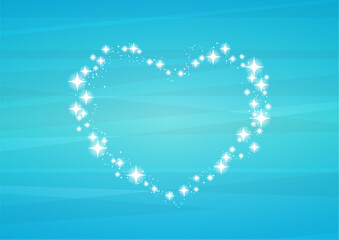 爽やかに輝くハートフレーム
