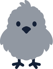 Obraz premium Cute Minimalist Chick Illustration Farm Animal Bird Graphic Element