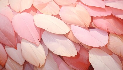 Close-up of overlapping, soft, pink feathers