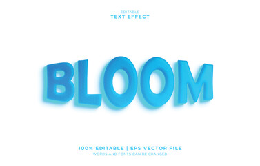 Editable vector typography effect with bloom text