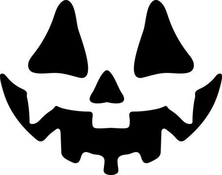 Halloween Pumpkin Scary Face Illustration