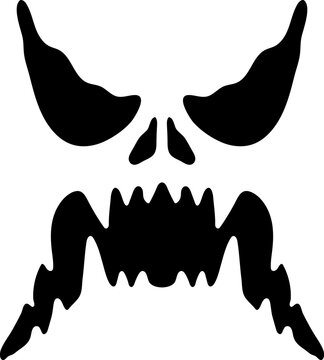 Halloween Pumpkin Scary Face Illustration